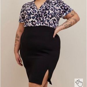 Pink Cheetah and black dress